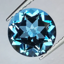 2.28 ct Topacio Azul Talla Redonda  8 mm