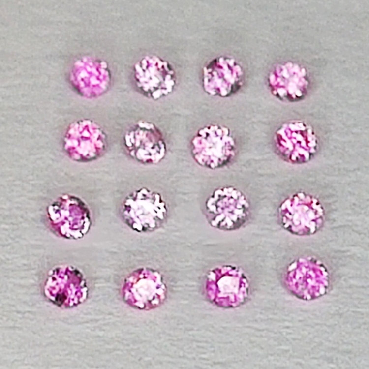 Zafiro rosa talla redonda 0.9-1.10mm 1ct