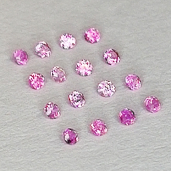 Zafiro rosa talla redonda 0.9-1.10mm 1ct