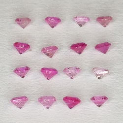 Zafiro rosa talla redonda 1.6-1.8mm 1ct