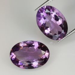 Amethyst oval cut 14.00x10.00mm 2pz