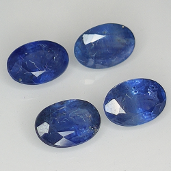 Zafiro azul talla oval 6x4mm 4pz