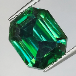 3,66 ct Grüner Moissanit-Smaragdschliff 9,80 x 8,25 x 5,20 mm