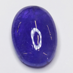 11,08ct Tansanit cabochon ovaler 17,4x11,8mm