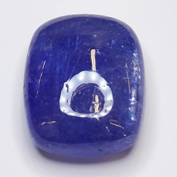 21.43ct Tanzanite cabochon carré 17x14mm