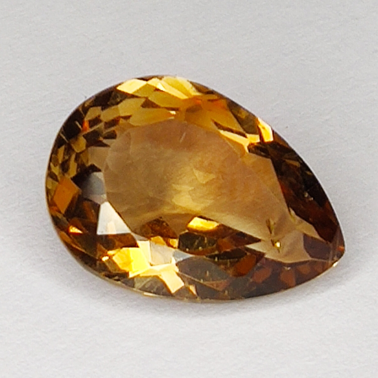 5.96ct Topaz Champagne pear cut 14X10mm