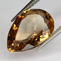 5.96ct Topaz Champagne pear cut 14X10mm