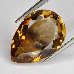 5.96ct Topaz Champagne taglio pera 14X10mm