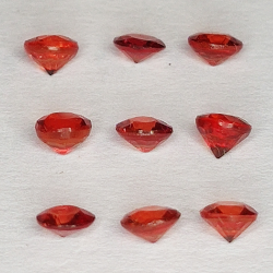 Rouge Songea Sapphire Coupe Ronde 2.1-2.9mm 1ct