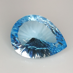 Blue topaz millenium pear cut 16x12mm 1pz