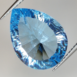 Blue topaz millenium pear cut 16x12mm 1pz