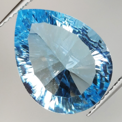 Blue topaz millenium pear cut 16x12mm 1pz