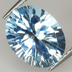 Blue topaz oval cut millenium 10x8mm 1 pc