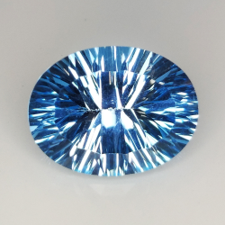 Blue topaz oval cut millenium 16x12mm 1pz