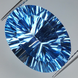 Blue topaz oval cut millenium 16x12mm 1pz