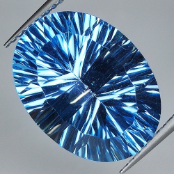 Blue topaz oval cut millenium 16x12mm 1pz