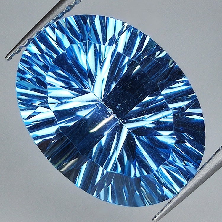 Topazio azzurro taglio ovale millenium 16x12mm 1pz