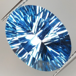 Topacio azul talla oval millenium 16x12mm 1pz