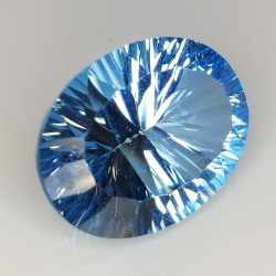 Blue topaz oval cut millenium 16x12mm 1pz