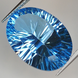 Blue topaz oval cut millenium 18x13mm 1pz