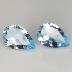 Topacio azul talla pera 9x7mm 4pz