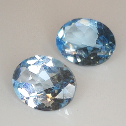 Blue topaz oval cut 9x7mm 4pz