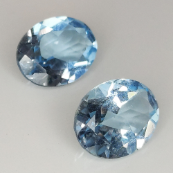 Topazio azzurro taglio ovale 9x7mm 4pz