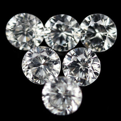 Zircon incolore blanc naturel 2.1-4.6mm 1ct