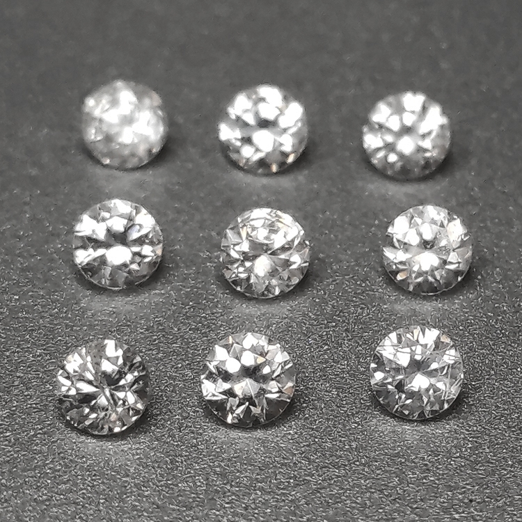 Natural white colorless zircon 2.1-2.5mm 1ct