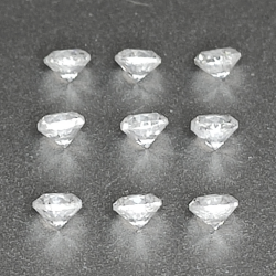 Zircon incolore blanc naturel 2.1-2.5mm 1ct