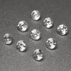 Natural white colorless zircon 2.1-2.5mm 1ct