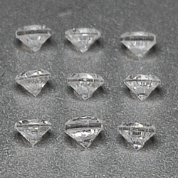 Colorless white topaz round cut 2.25-2.5mm 1ct