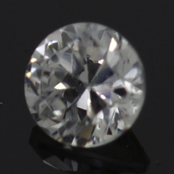 Colorless white topaz round cut 2.25-2.5mm 1ct