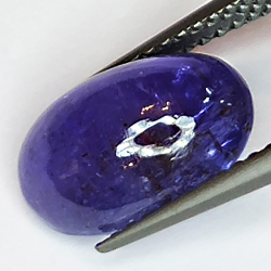 3,31ct Tanzanite cabochon ovale 11x7mm