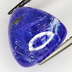 5.28ct Tanzanite cabochon trilliant 11x10mm