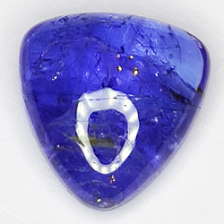 5.28ct Tanzanite cabochon trilliant 11x10mm