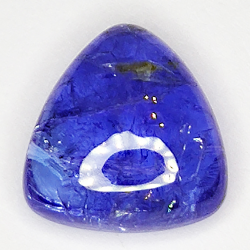 5.28ct Tanzanite cabochon trilliant 11x10mm