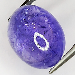 3.21ct Tanzanite cabochon oval 9x7mm