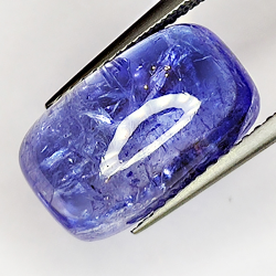 6.75ct Tanzanite cabochon rettangolare 17x8mm