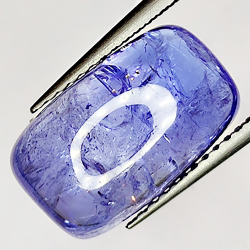 6.75ct Tanzanite cabochon rettangolare 17x8mm