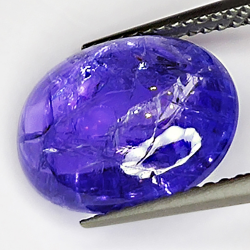 5.39ct Tanzanite cabochon oval 12x10mm