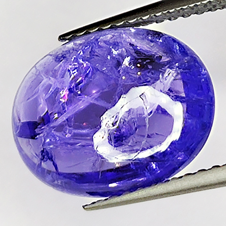 5.39ct Tanzanite cabochon oval 12x10mm