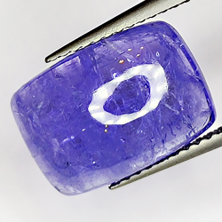 6.31ct Tanzanite cabochon rettangolare 13x9mm