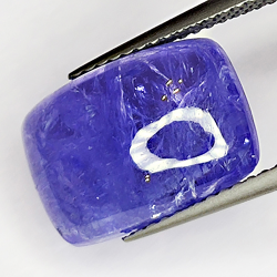 6.31ct Tanzanite cabochon rettangolare 13x9mm