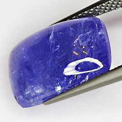 6.31ct Tanzanite cabochon rectangular 13x9mm