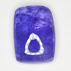 6.31ct Tanzanite cabochon rectangular 13x9mm