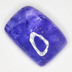 6.31ct Tanzanite cabochon rectangular 13x9mm