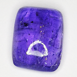 5.94ct Tanzanite cabochon cuadrato 12x9mm