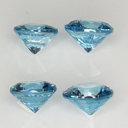 Zircon bleu coupe ronde 4.5-5.5mm