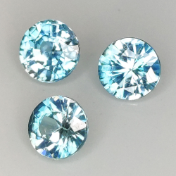 Zircon bleu coupe ronde 4.3-4.5mm